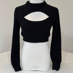 Cropped black sweater Sz small